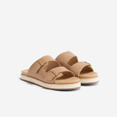 Nisolo Ella Flatform Slide Almond | Women Sandals