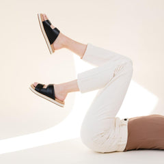 Nisolo Ella Flatform Slide Black | Women Sandals