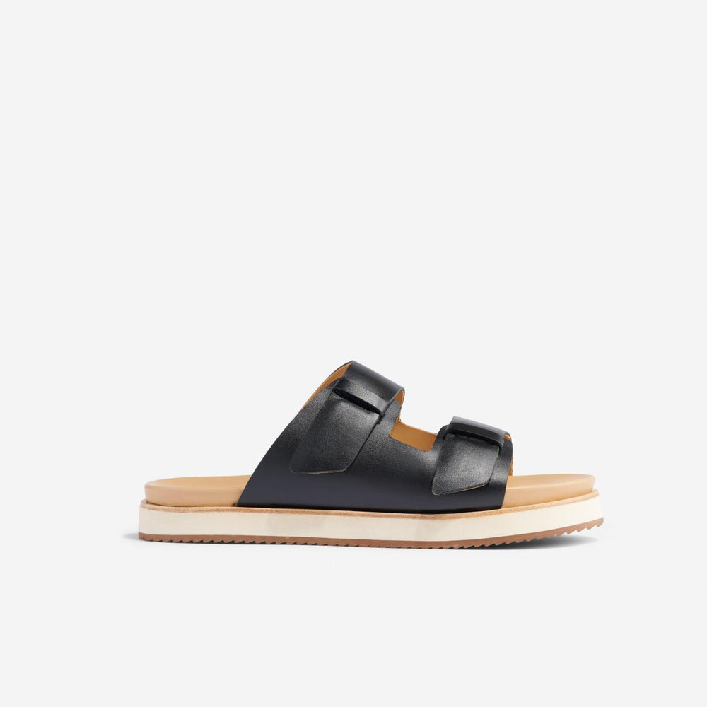 Nisolo Ella Flatform Slide Black | Women Sandals