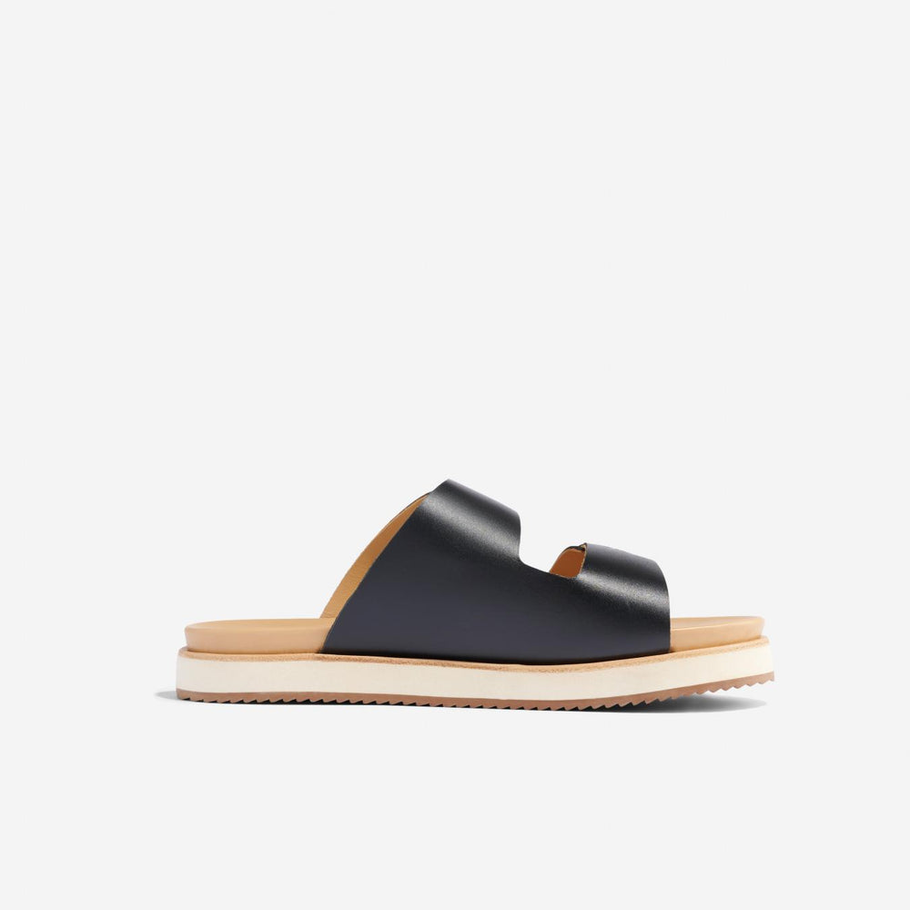 Nisolo Ella Flatform Slide Black | Women Sandals
