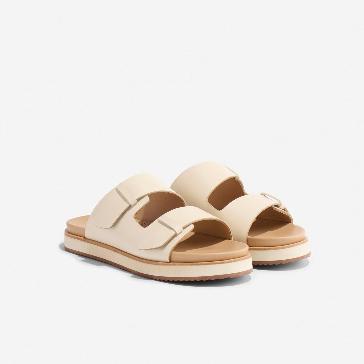 Nisolo Ella Flatform Slide Bone | Women Sandals