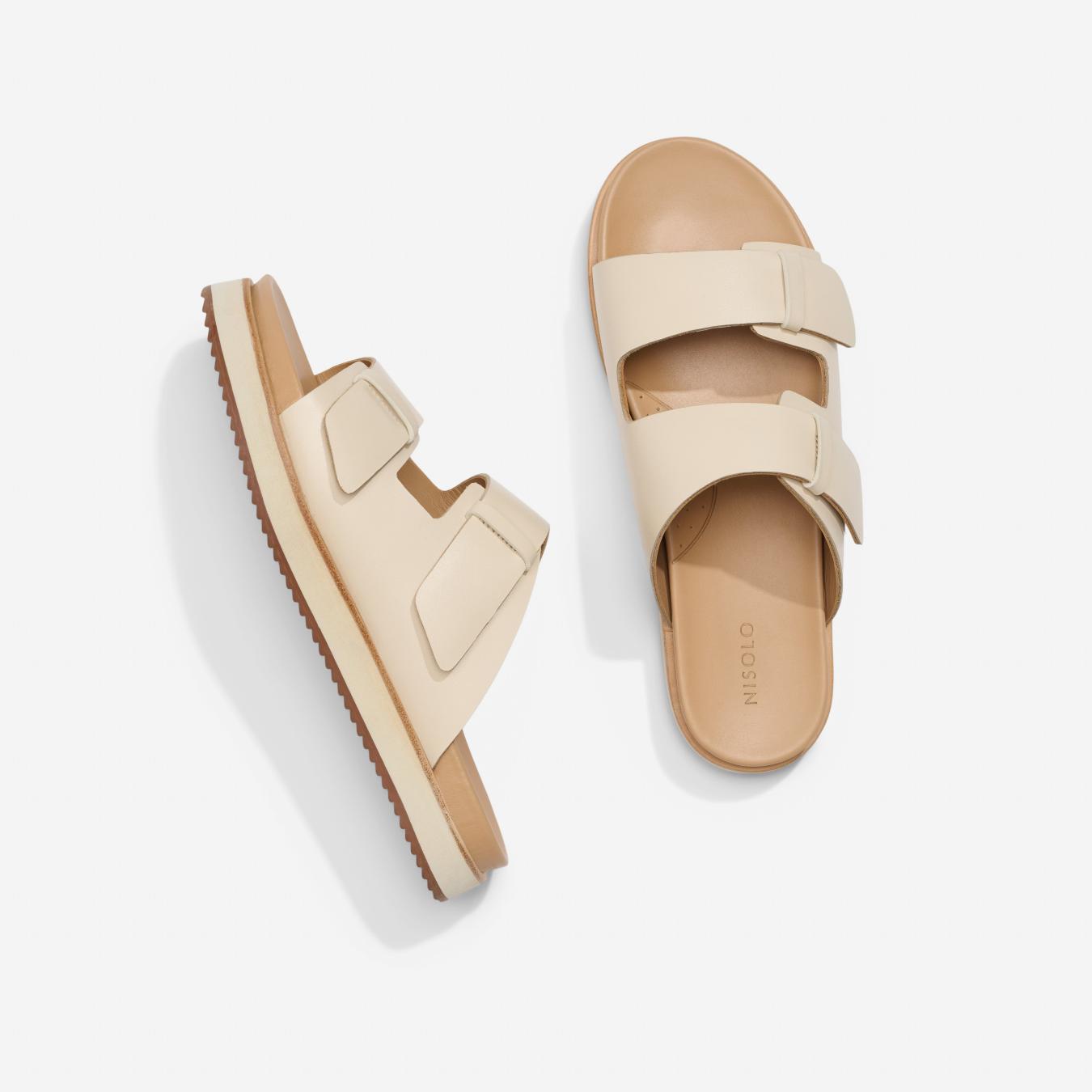 Nisolo Ella Flatform Slide Bone | Women Sandals