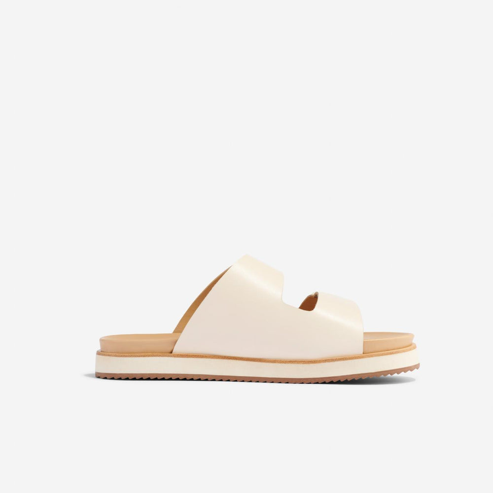 Nisolo Ella Flatform Slide Bone | Women Sandals