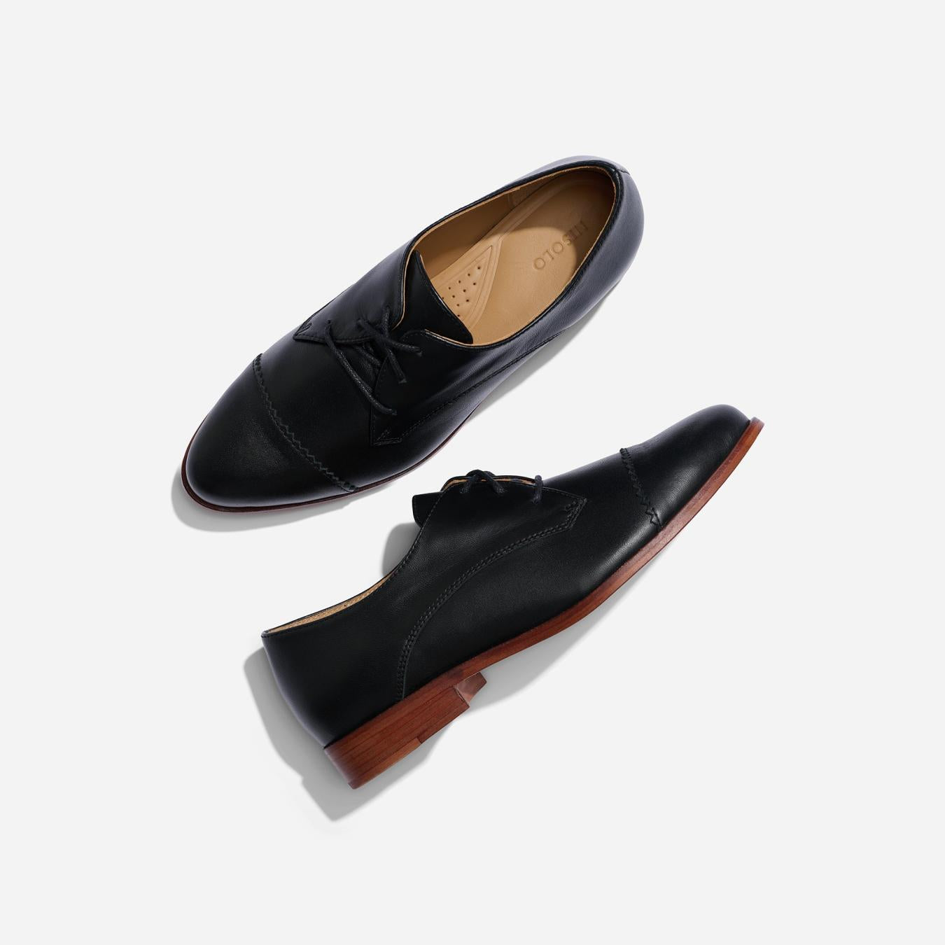 Nisolo Emilia Cap Toe Oxford Black | Women Flats &amp; Slip Ons