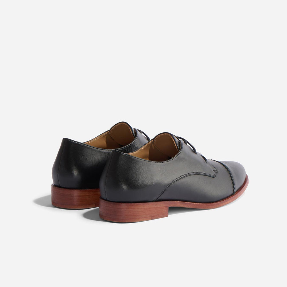 Nisolo Emilia Cap Toe Oxford Black | Women Flats &amp; Slip Ons
