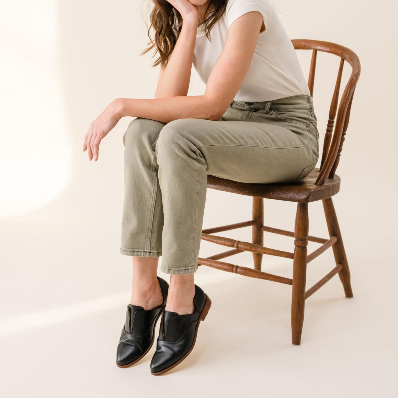 Nisolo Emma D'Orsay Oxford 2.0 Black | Women Loafers &amp; Mules