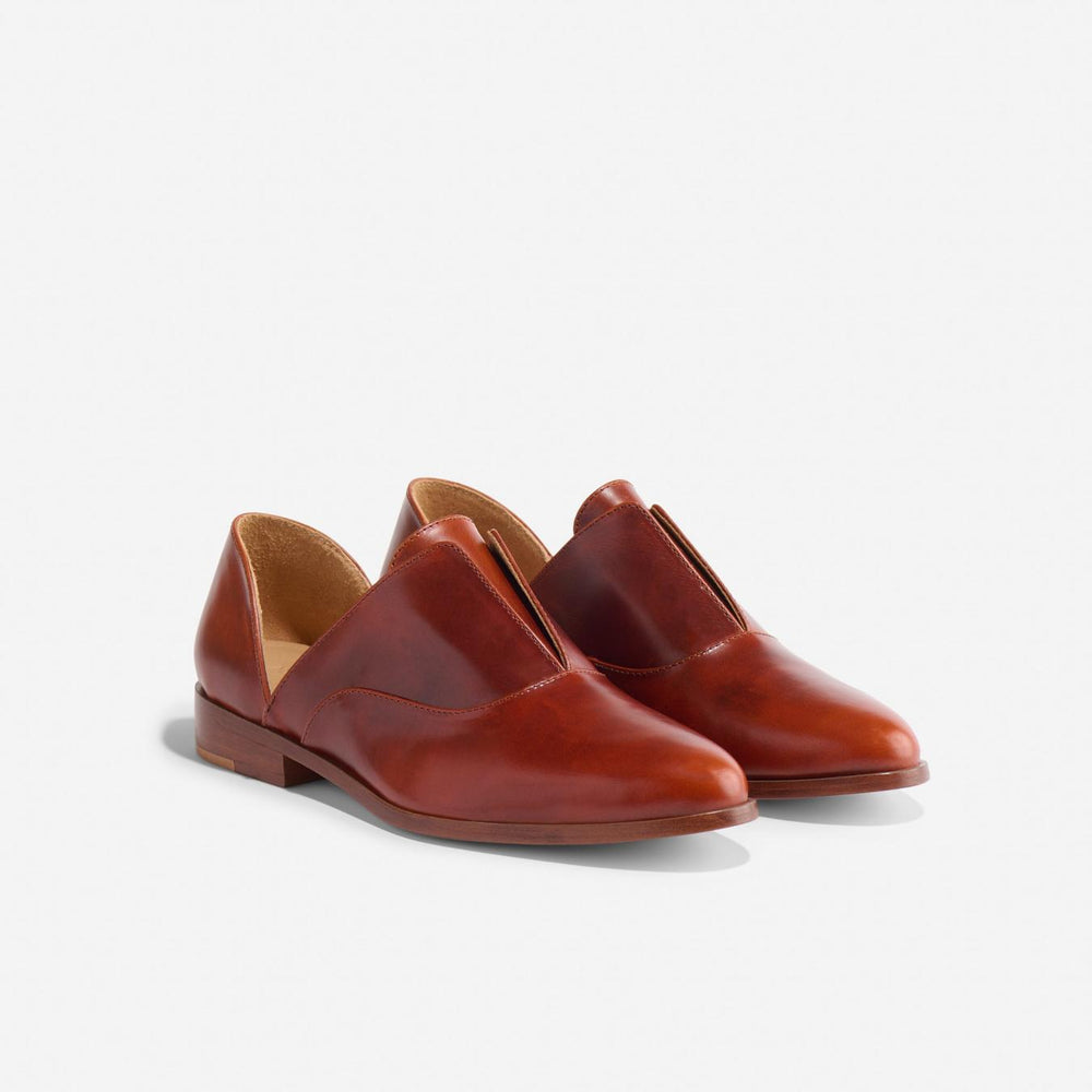 Nisolo Emma D'Orsay Oxford 2.0 Brandy | Women Flats &amp; Slip Ons