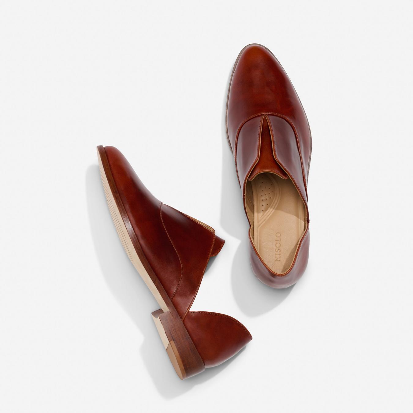 Nisolo Emma D'Orsay Oxford 2.0 Brandy | Women Flats &amp; Slip Ons