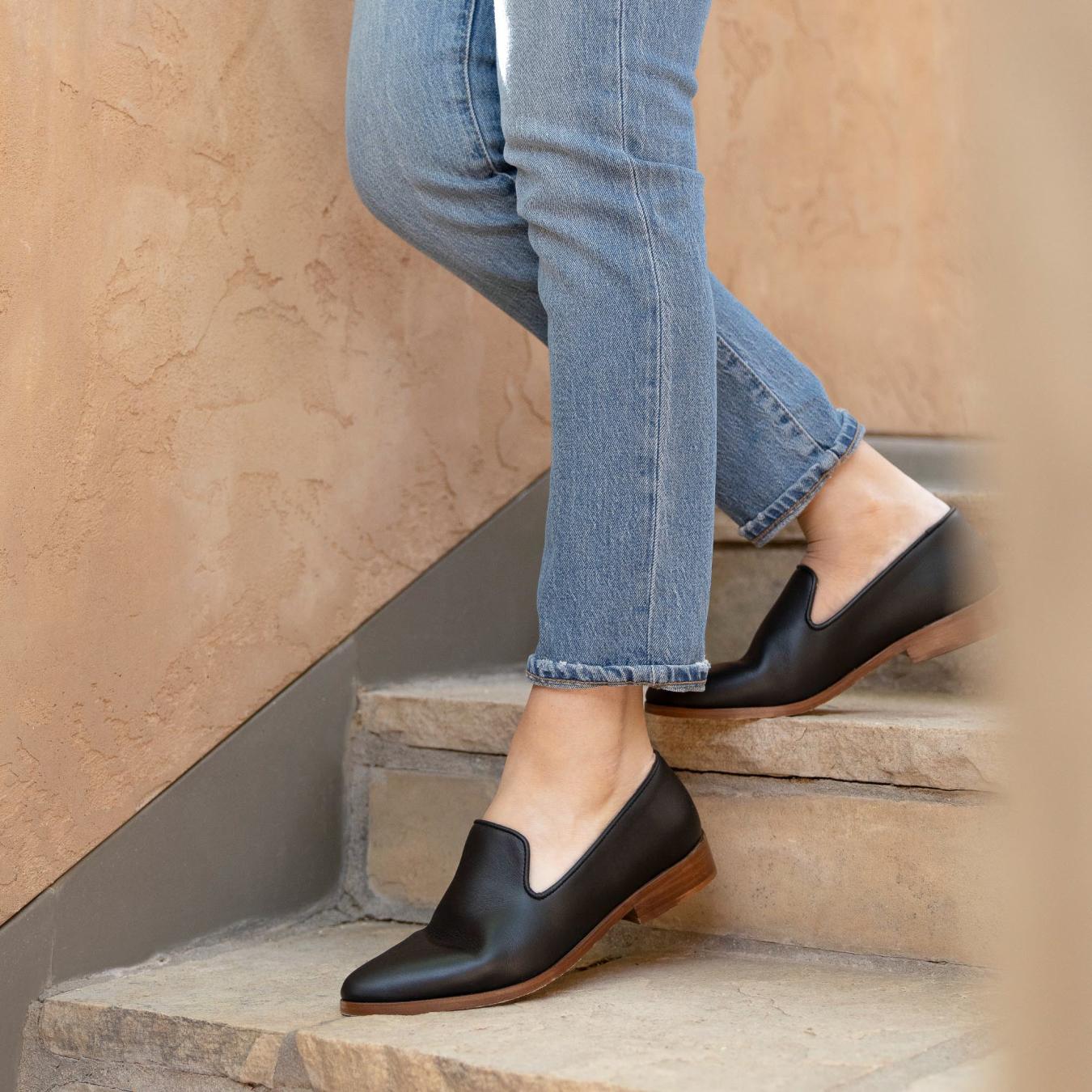 Nisolo Everyday Slip On Loafer Black | Women Loafers &amp; Mules