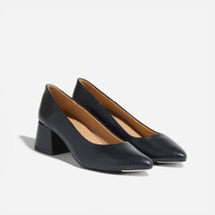 Nisolo Fiorela Go-To Mid Heel Black | Women Heels