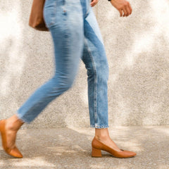 Nisolo Fiorela Go-To Mid Heel Caramel | Women Heels