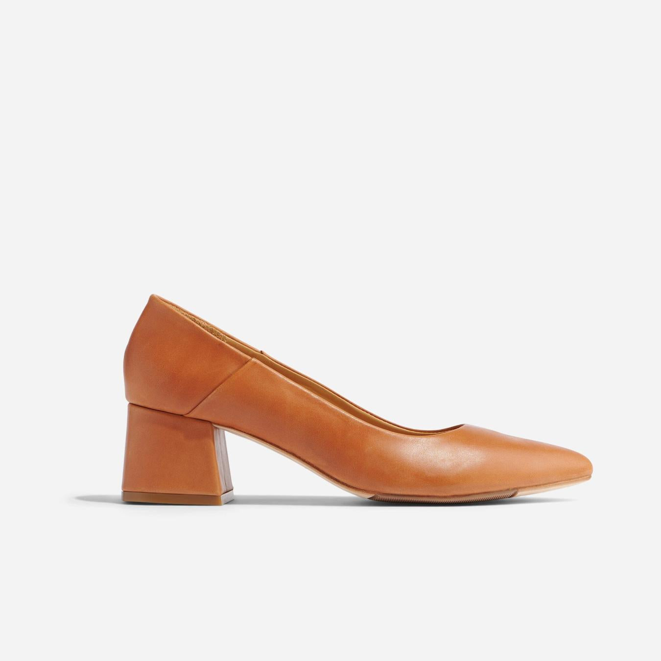 Nisolo Fiorela Go-To Mid Heel Caramel | Women Heels