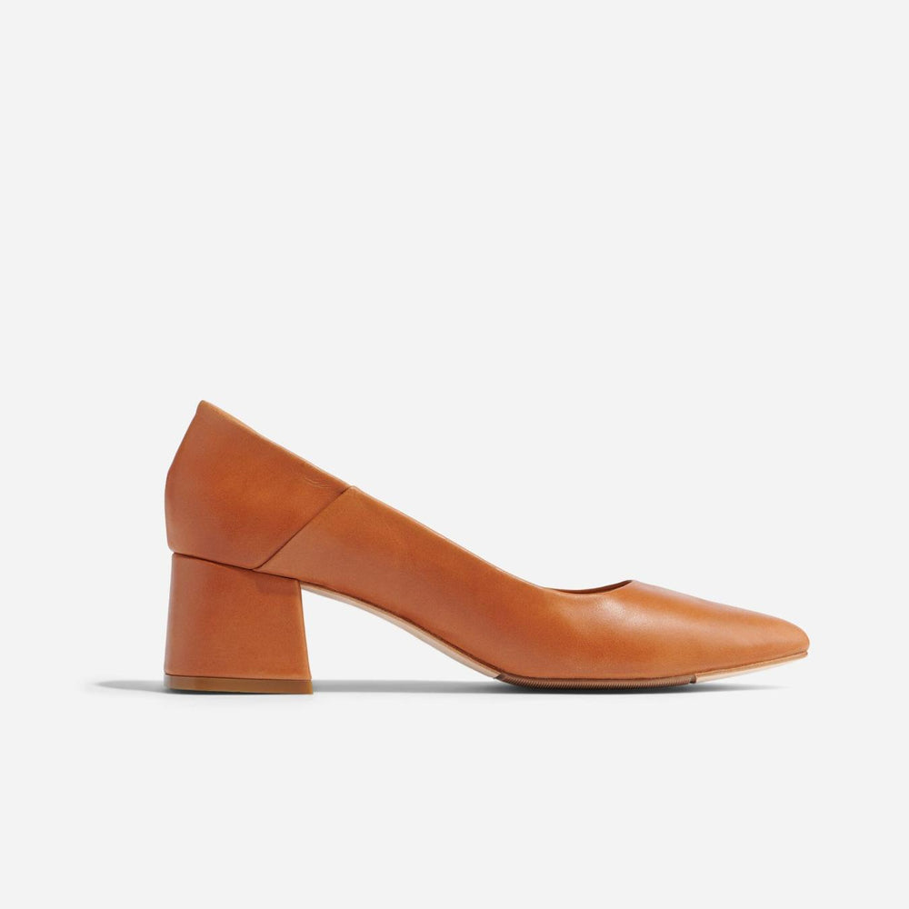 Nisolo Fiorela Go-To Mid Heel Caramel | Women Heels