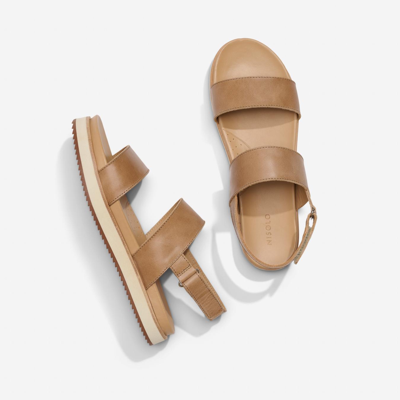 Nisolo Go-To Flatform Sandal 2.0 Almond | Women Sandals