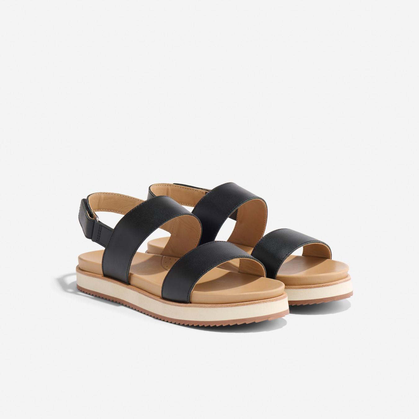 Nisolo Go-To Flatform Sandal 2.0 Black | Women Sandals