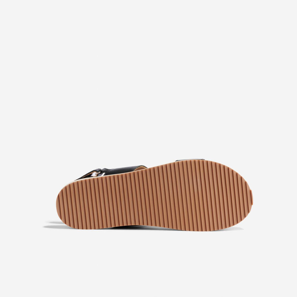 Nisolo Go-To Flatform Sandal 2.0 Black | Women Sandals