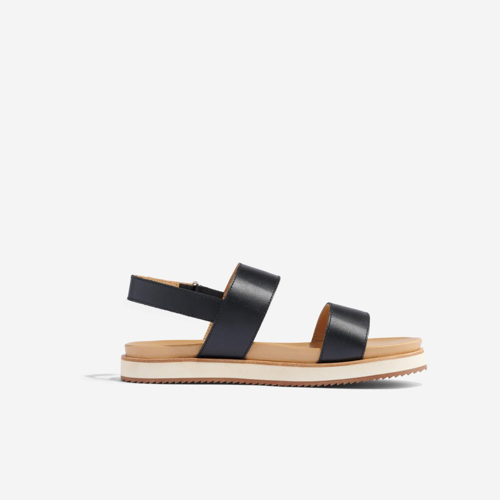 Nisolo Go-To Flatform Sandal 2.0 Black | Women Sandals