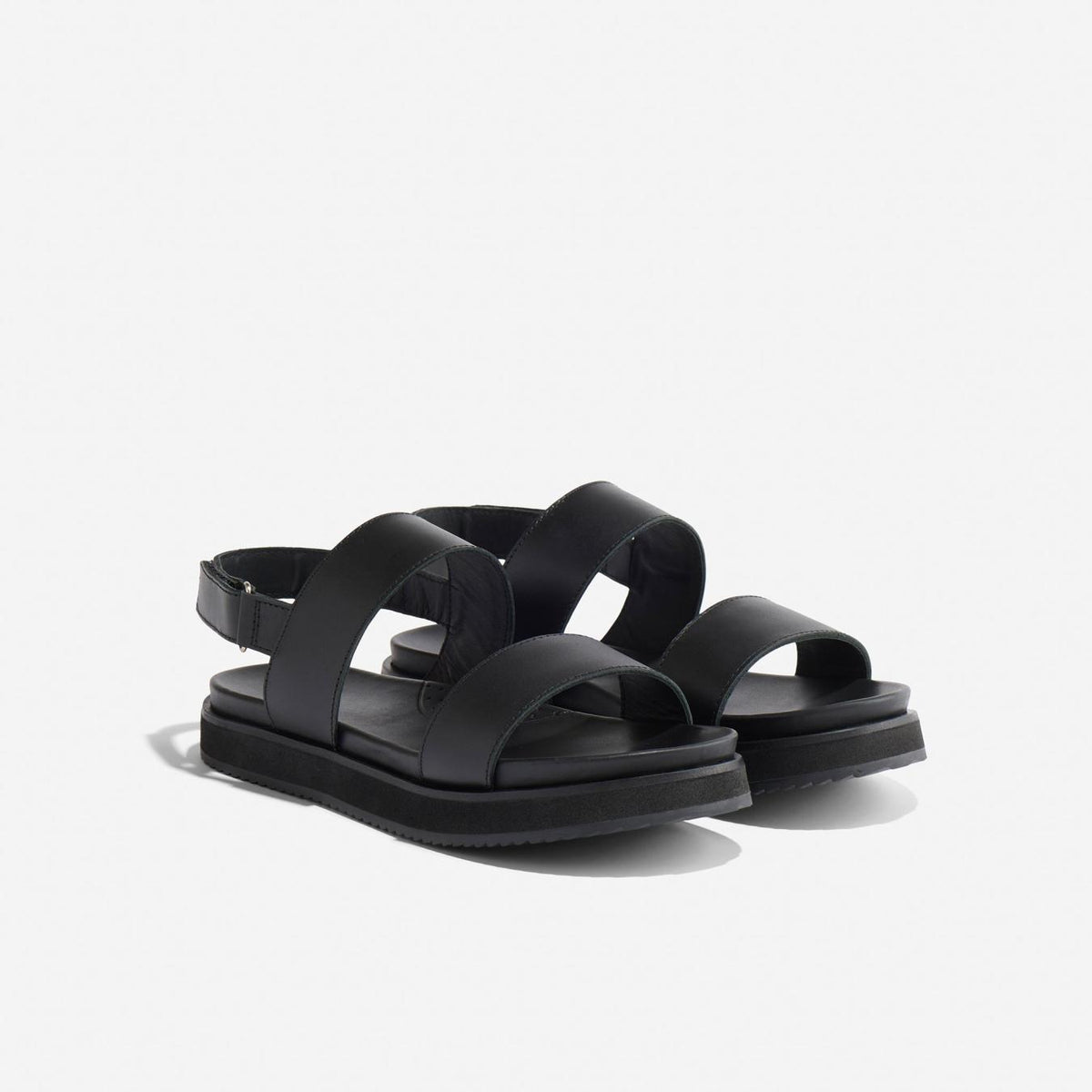 Nisolo Go-To Flatform Sandal 2.0 Black/Black | Women Sandals