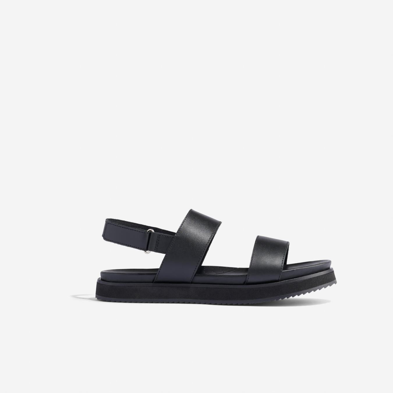 Nisolo Go-To Flatform Sandal 2.0 Black/Black | Women Sandals