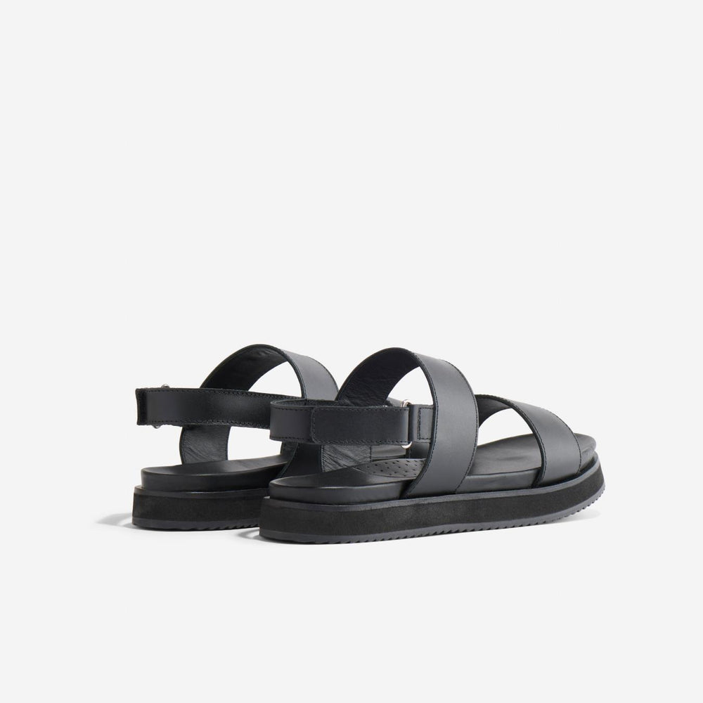 Nisolo Go-To Flatform Sandal 2.0 Black/Black | Women Sandals