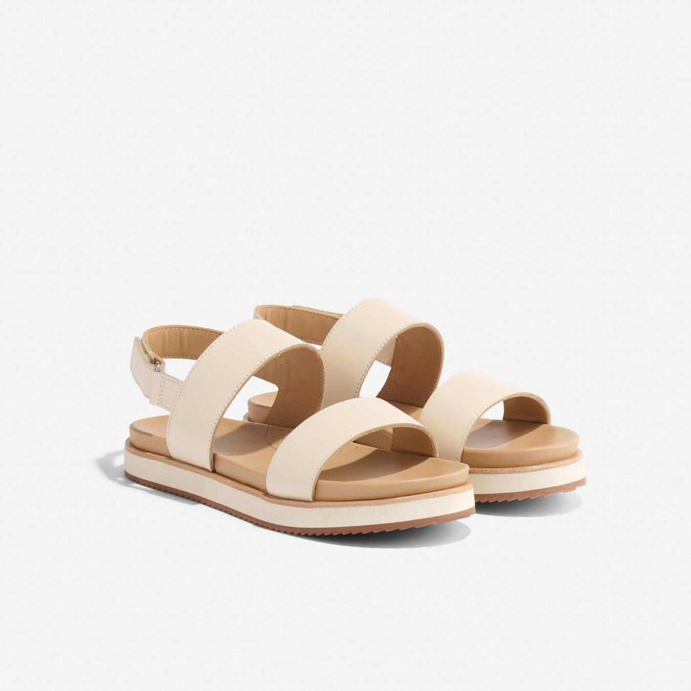Nisolo Go-To Flatform Sandal 2.0 Bone | Women Sandals