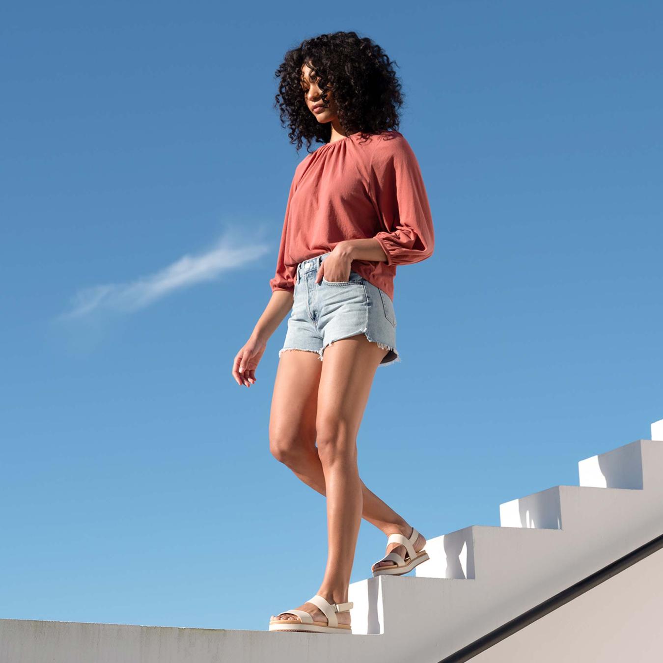 Nisolo Go-To Flatform Sandal 2.0 Bone | Women Sandals