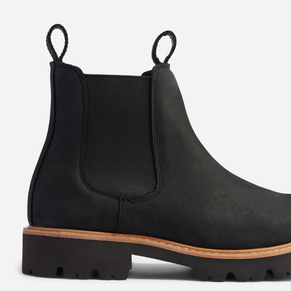 Nisolo Go-To Lug Chelsea Boot Black | Women Boots