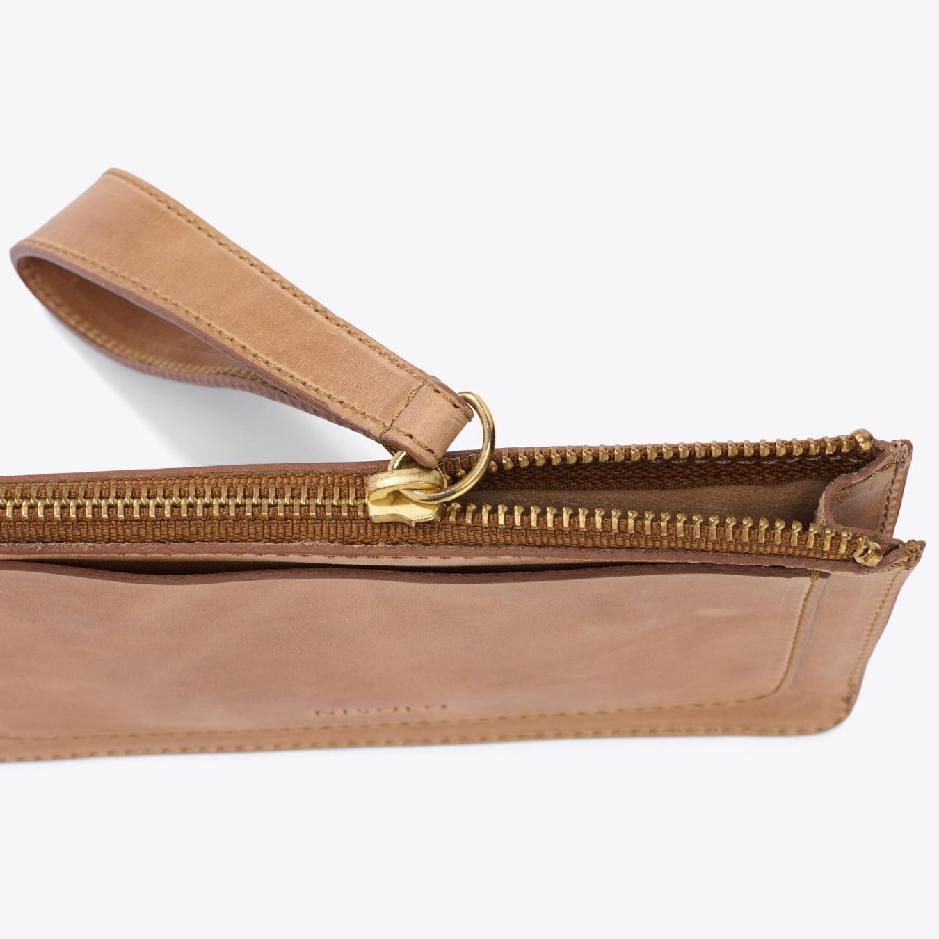 Nisolo Go-To Wristlet Clutch Almond | Women Bags &amp; Wallets