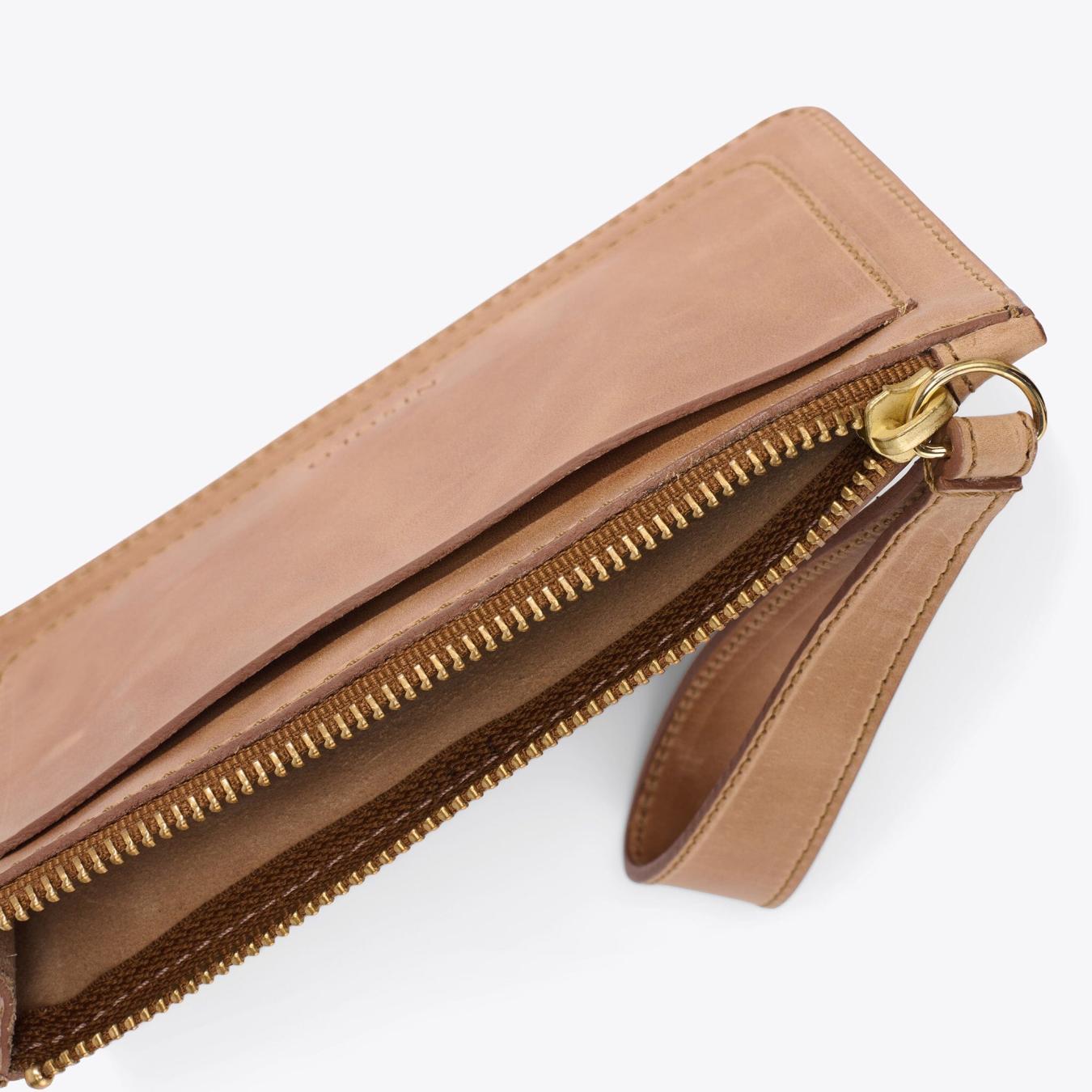 Nisolo Go-To Wristlet Clutch Almond | Women Bags &amp; Wallets