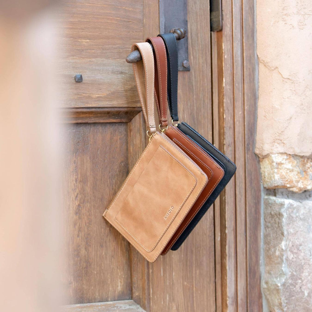 Nisolo Go-To Wristlet Clutch Almond | Women Bags &amp; Wallets