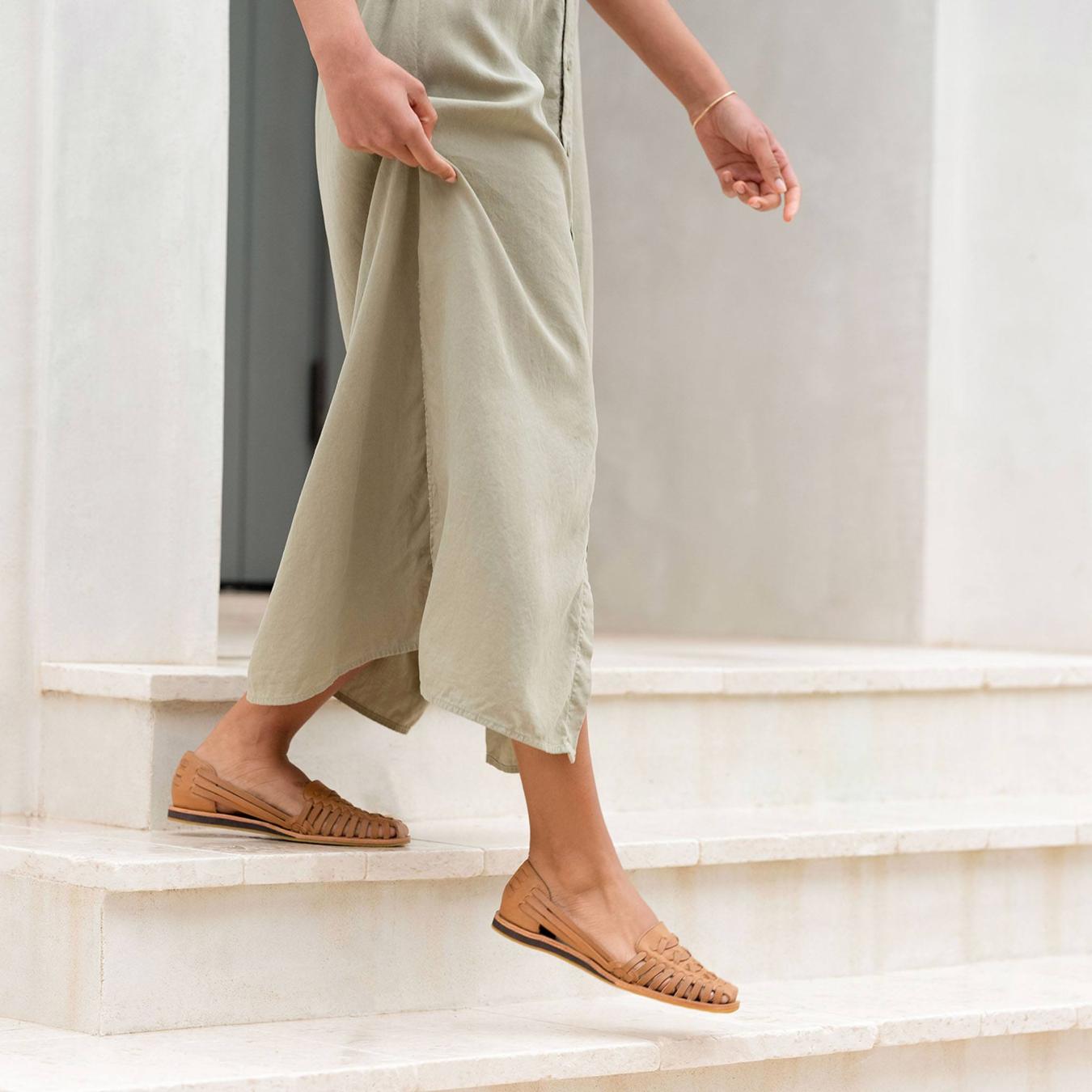 Nisolo Huarache Sandal Almond | Women Flats &amp; Slip Ons