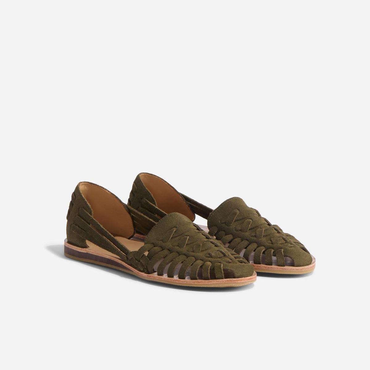 Nisolo Huarache Sandal Forest Green | Women Flats &amp; Slip Ons