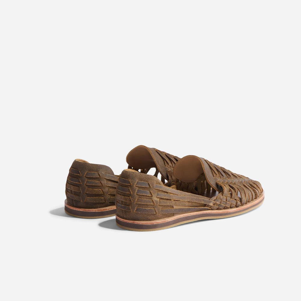 Nisolo Huarache Sandal Waxed Brown | Men Sandals &amp; Slip Ons
