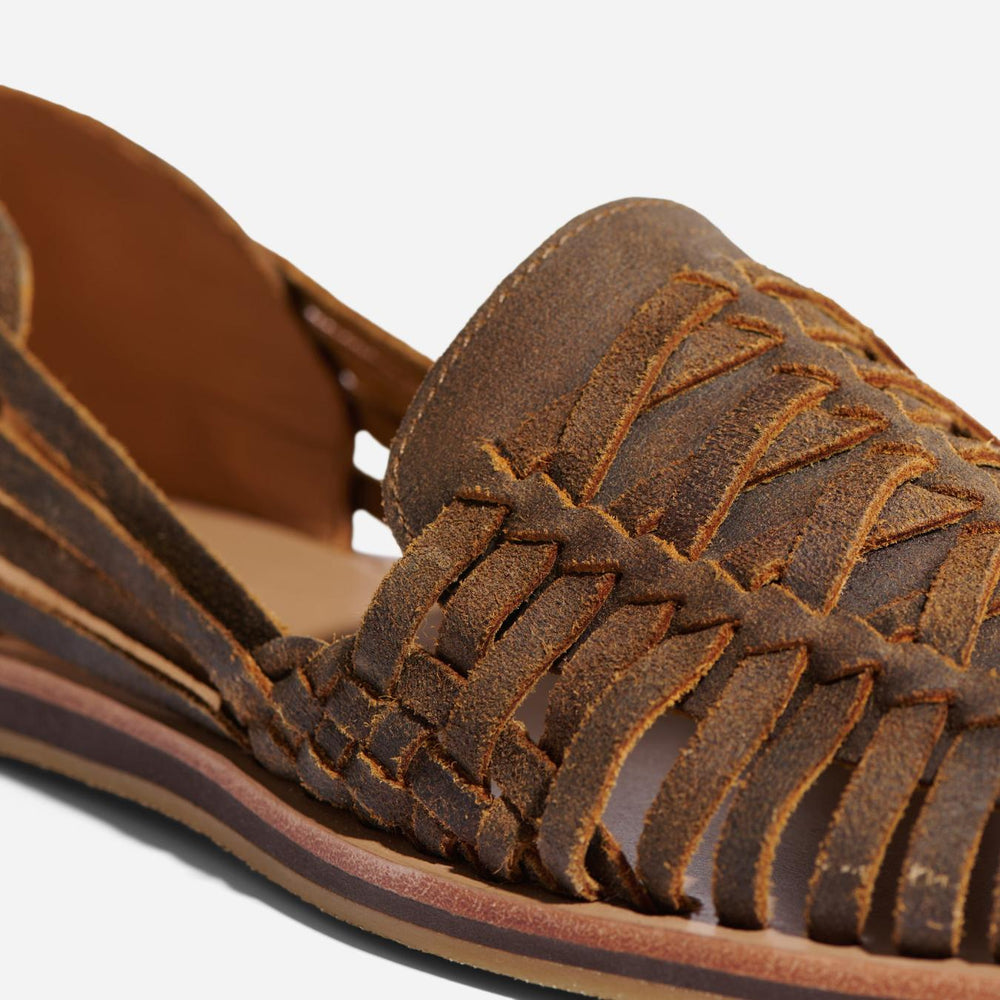 Nisolo Huarache Sandal Waxed Brown | Men Sandals &amp; Slip Ons