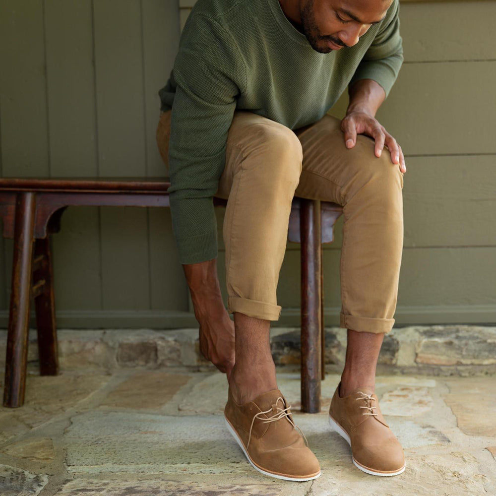 Nisolo Lightweight Flex Derby Nutmeg | Men Oxfords &amp; Loafers