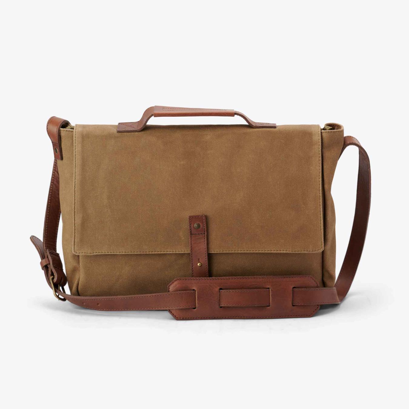 Nisolo Loreto Messenger Bag Waxed Canvas | Men Bags &amp; Wallets