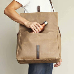 Nisolo Loreto Messenger Bag Waxed Canvas | Men Bags &amp; Wallets
