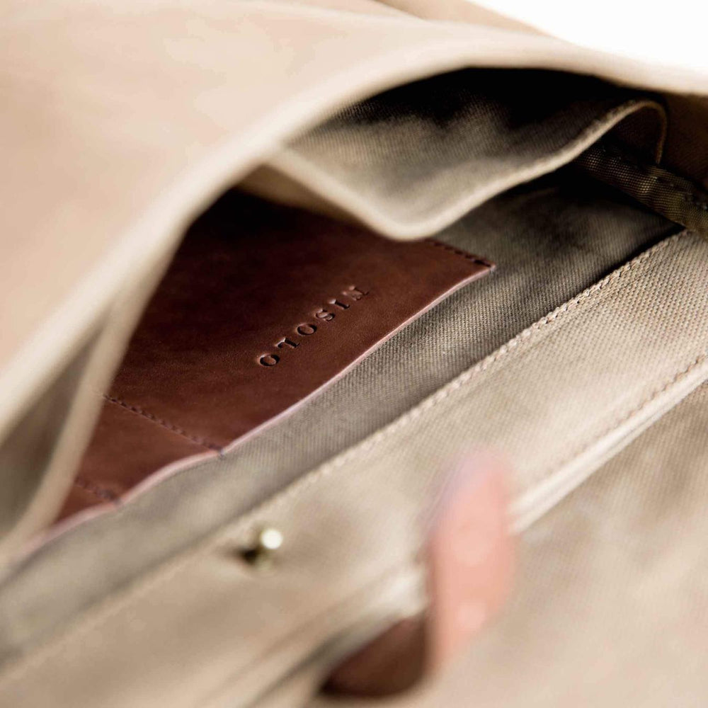 Nisolo Loreto Messenger Bag Waxed Canvas | Men Bags &amp; Wallets