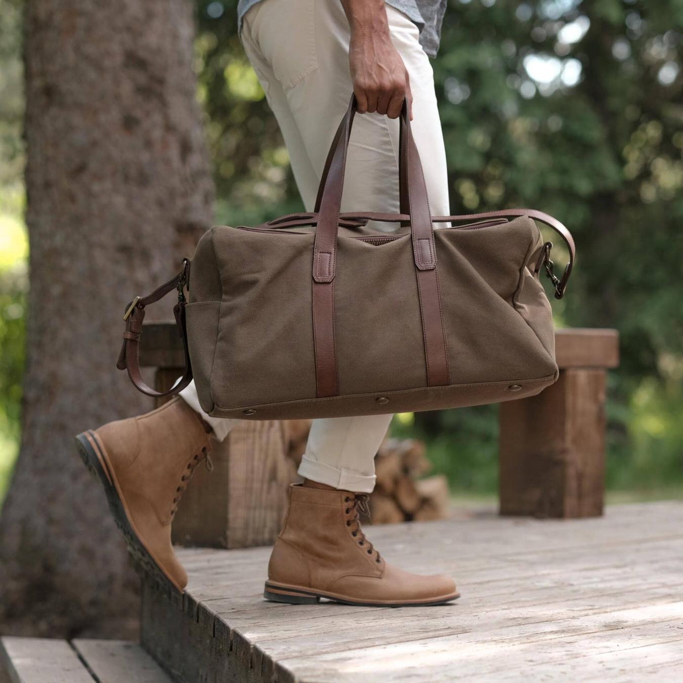 Nisolo Luis Weekender Forest Green | Men Bags &amp; Wallets