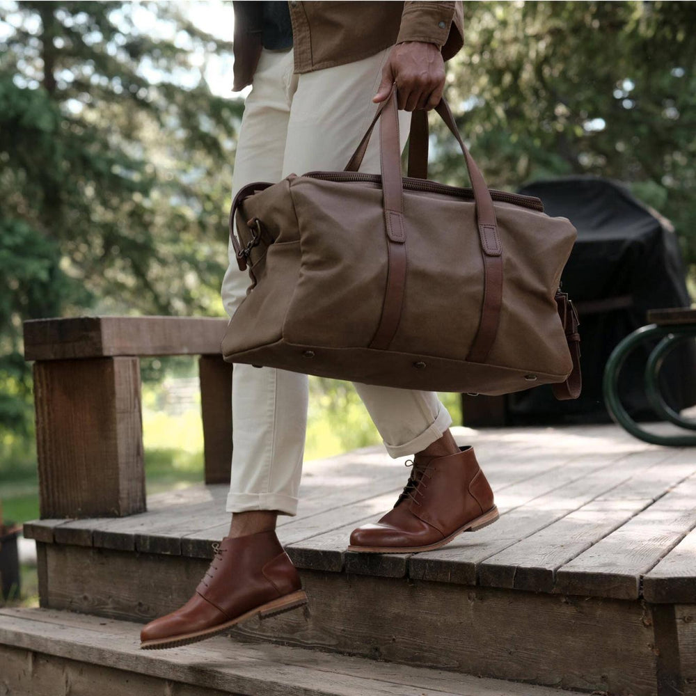 Nisolo Luis Weekender Waxed Canvas | Men Bags &amp; Wallets