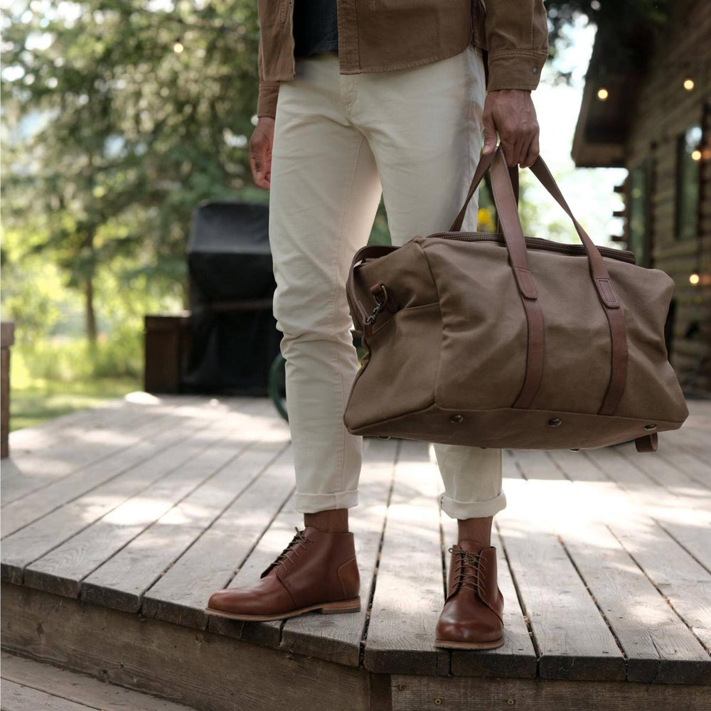 Nisolo Luis Weekender Waxed Canvas | Men Bags &amp; Wallets