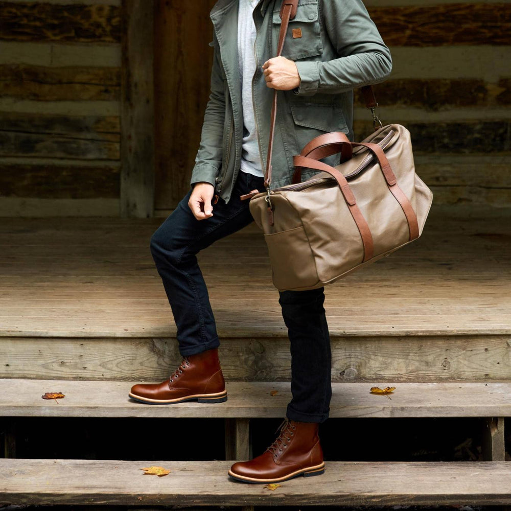 Nisolo Luis Weekender Waxed Canvas | Men Bags &amp; Wallets