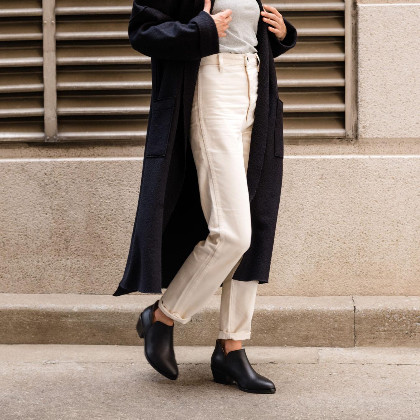 Nisolo Mia Everyday Ankle Bootie Black/Black | Women Heels