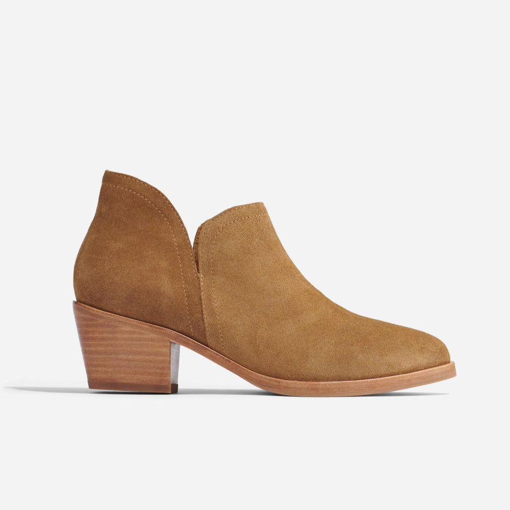 Nisolo Mia Everyday Ankle Bootie Taupe Suede | Women Boots