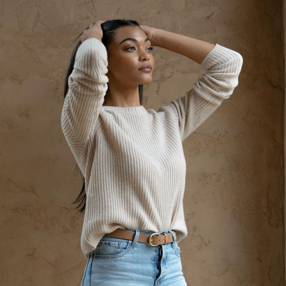 Nisolo Noemi Belt Almond | Women Belts