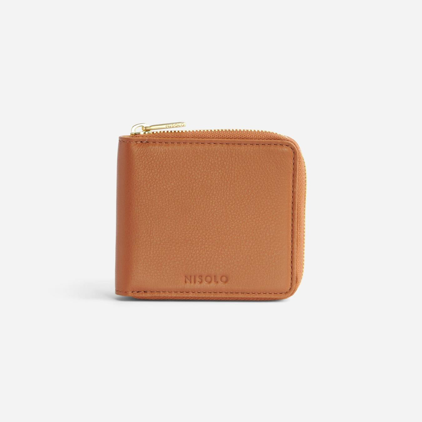 Nisolo Remi Zip Wallet Caramel | Women Bags &amp; Wallets