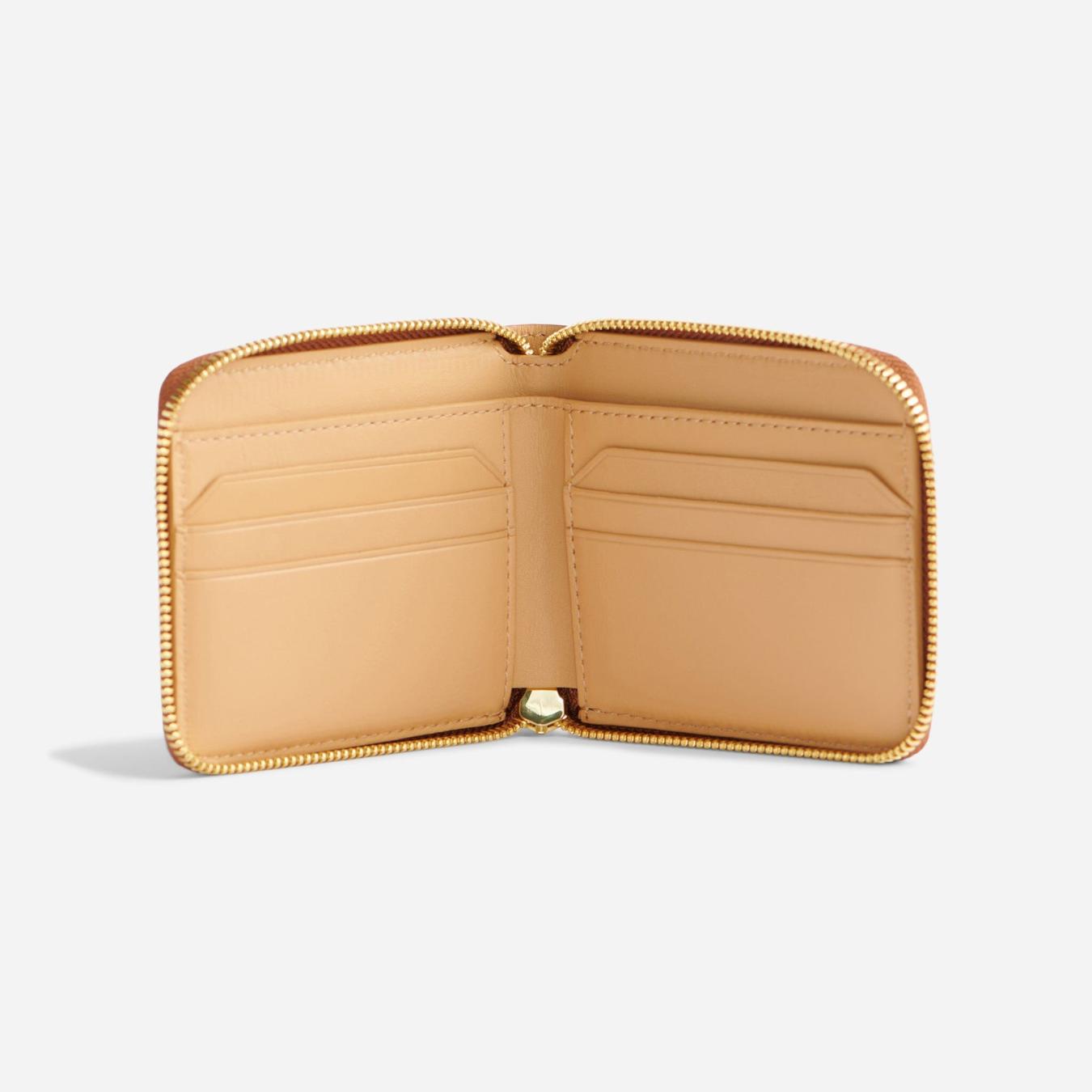 Nisolo Remi Zip Wallet Caramel | Women Bags &amp; Wallets