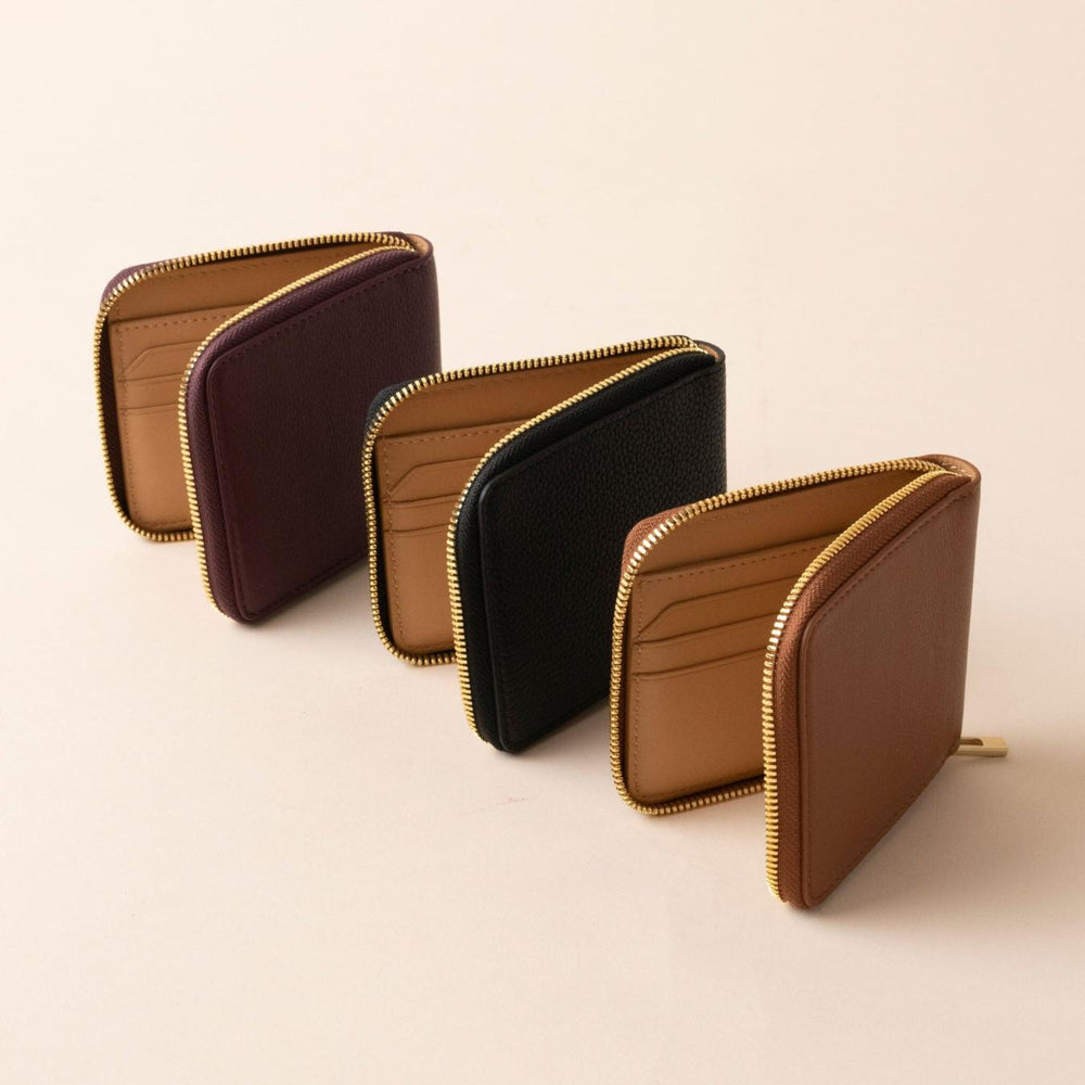 Nisolo Remi Zip Wallet Caramel | Women Bags &amp; Wallets