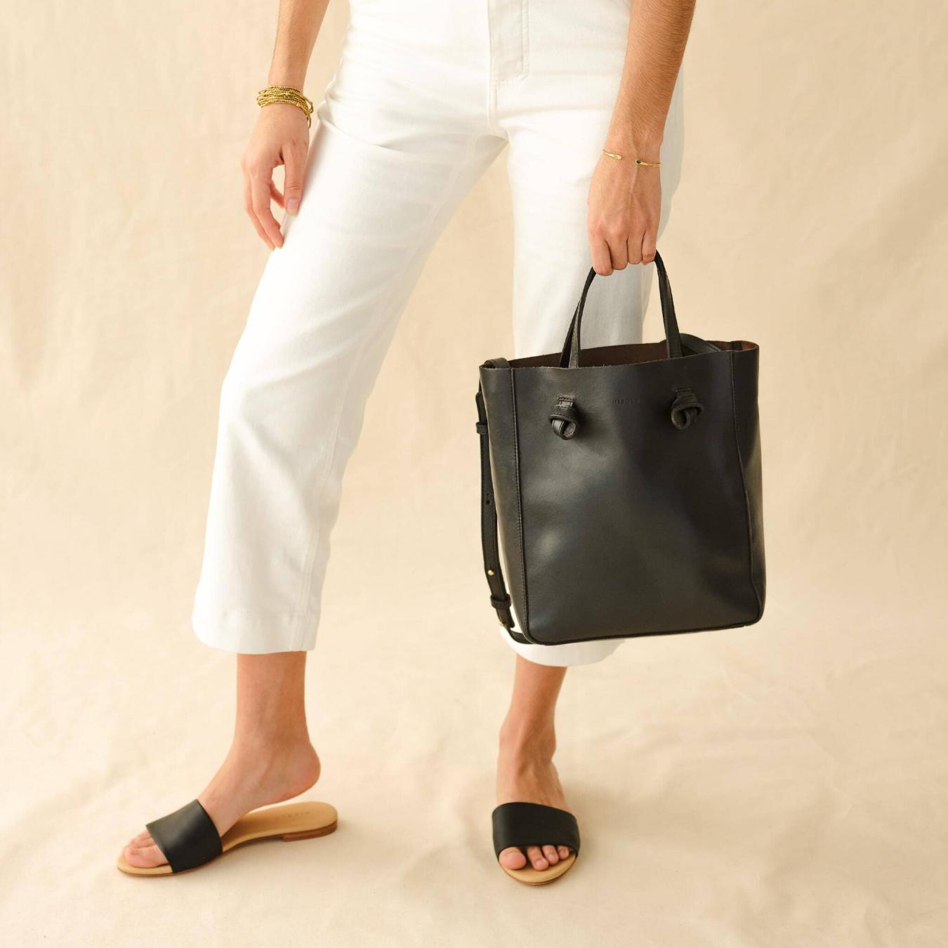 Nisolo Simone Convertible Shopper Black | Women Bags &amp; Wallets