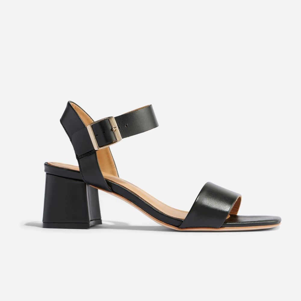 Nisolo Stella Go-To Block Heel Sandal Black | Women Heels